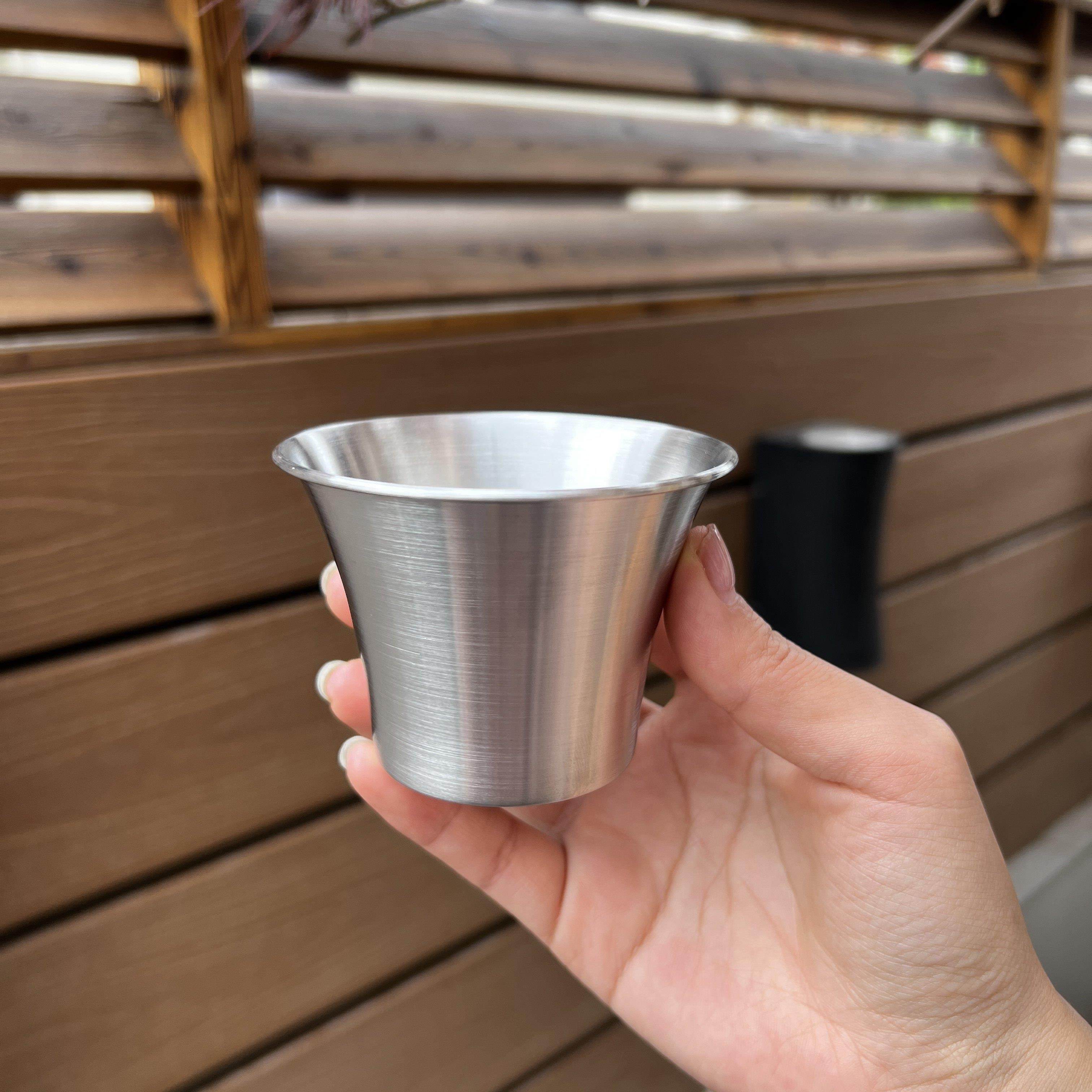 304不锈钢小酒杯烧酒杯白酒烈酒杯便携饮杯咖啡杯酱料杯户外杯