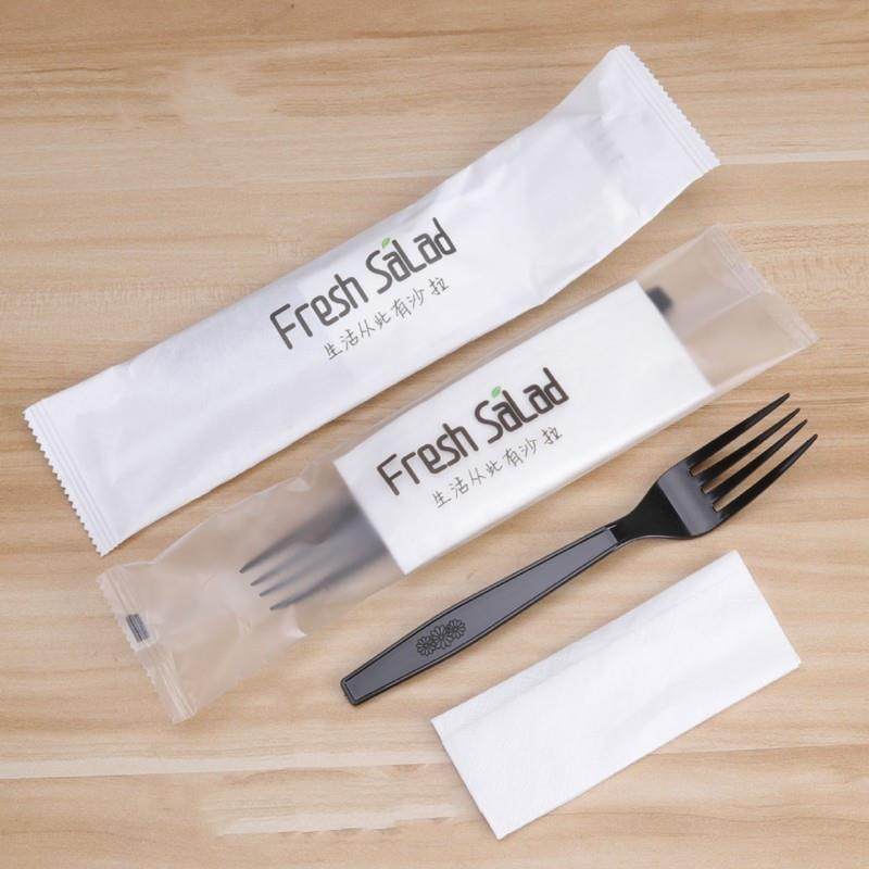 一次性叉子水果叉沙拉叉塑料餐叉外卖披萨叉长柄叉加纸巾叉勺一体,餐饮具,水果叉/水果签,淘宝优惠券,粉丝福利购,淘宝优惠卷