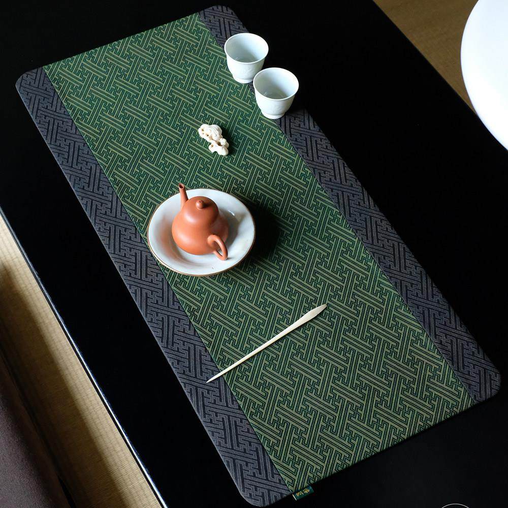 七月长茶席 慢蓝双面香云纱龟裂纹真丝茶桌布 手工中式覆古桌旗,居家布艺,茶席,淘宝优惠券,粉丝福利购,淘宝优惠卷