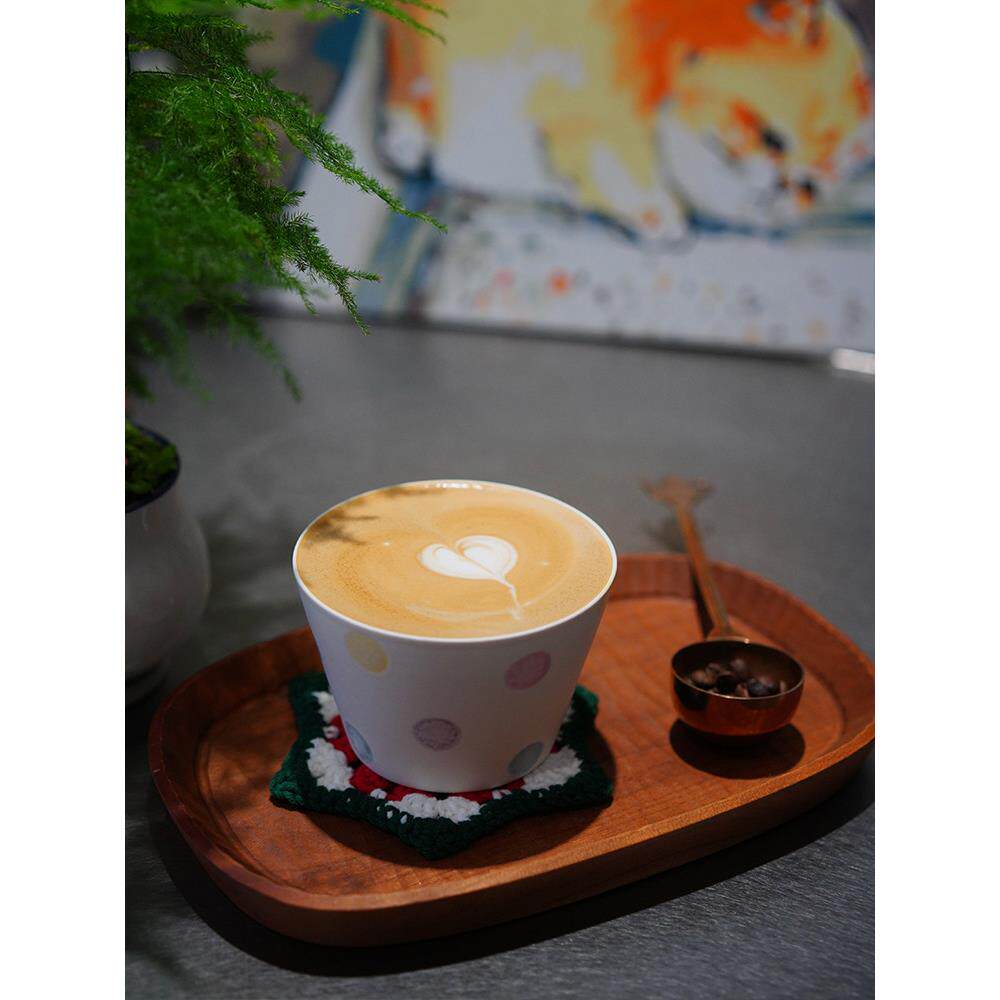 旷野集 景德镇釉下彩手绘拉花咖啡杯陶瓷手握杯子精致哑光猪口杯