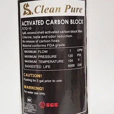 台湾进口松全10寸Cto炭棒烧结块炭滤芯Nsf椰壳炭高效吸附