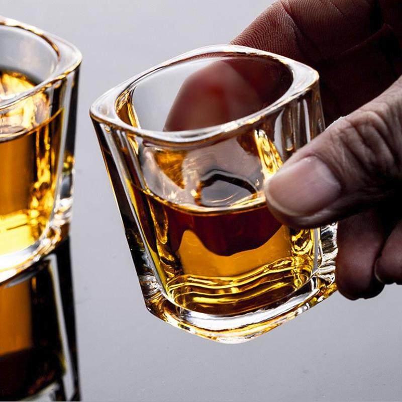 水晶玻璃白酒杯方杯小酒杯家用加厚方口四方方白洒怀轻奢高档杯子,餐饮具,白酒杯,淘宝优惠券,粉丝福利购,淘宝优惠卷