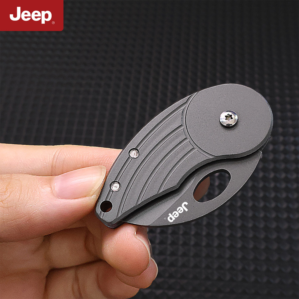 JEEP户外便携小刀迷你折叠小爪刀