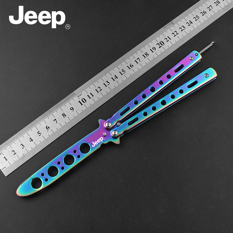 JEEP初学者蝴蝶折叠刀未开刃