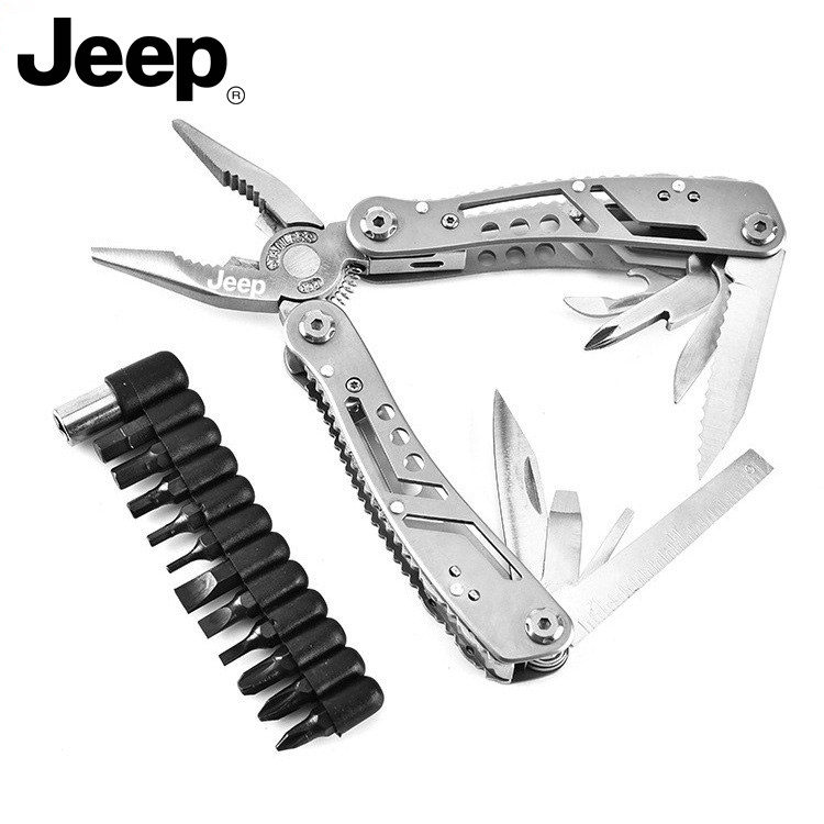 JEEP户外多功能扳手钳子多用工具钳折叠刀工具便携折叠小扳手工具