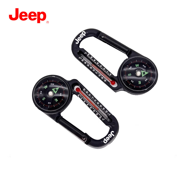 JEEP户外钥匙扣登山迷你扣指南针
