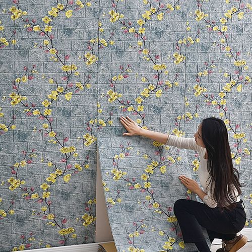 墙纸自粘3d立体墙贴泡沫砖壁纸儿童卧室温馨背景墙面装饰