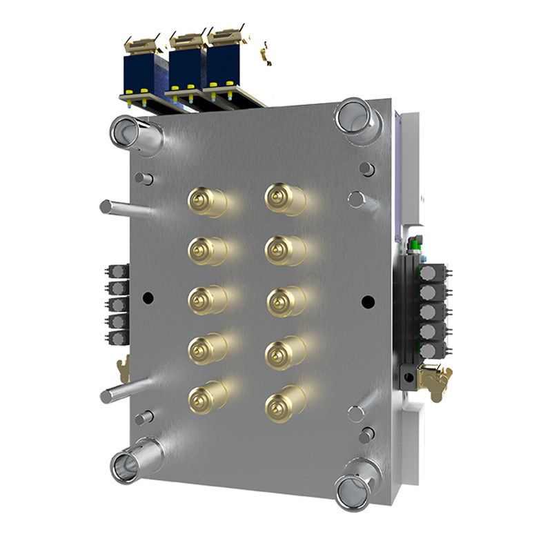 热流道注塑模具热半模1出10开放热流道系统多功能充电器注塑模具