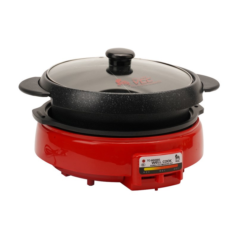 麦饭石多功能电热锅电烤盘乌龟锅家用涮烤一体鸳鸯电火锅