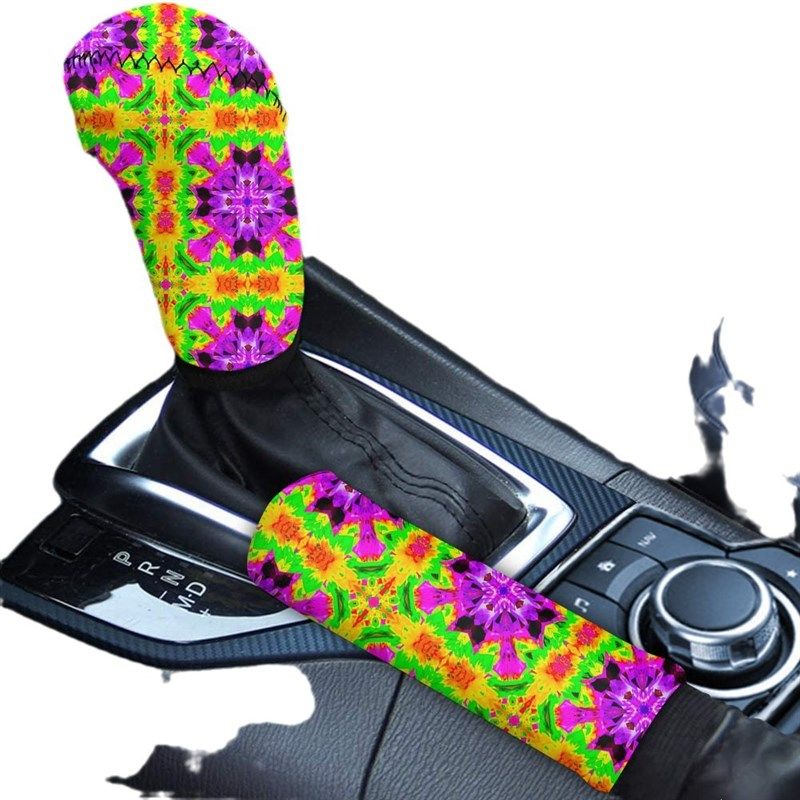 孔雀羽毛来图制档把套手刹套套装 排挡套档杆套档位套手动挡手刹