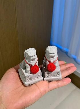结婚装饰小摆件石狮子新婚礼物订婚宴摆台物件婚房布置装饰品喜庆