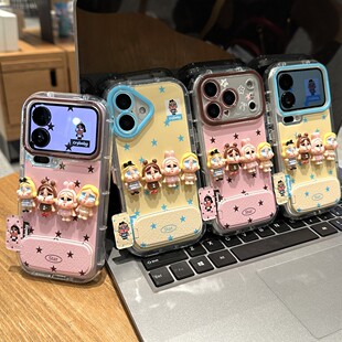 立体星星哭娃支架新款适用苹果17Promax手机壳iPhone16Pro小米15华为mate80pura70k90note14荣耀400vivox200