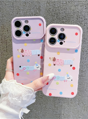 卡通腊肠狗适用iPhone17pro手机壳苹果16plus13小米17promax华为p90findx9K80mate70reno15nova14x200Y300s20