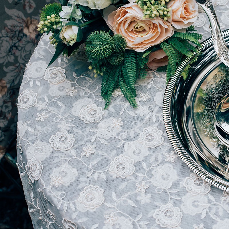 欧式布艺多用小桌布方桌床头柜盖布冰箱洗衣机电视多用盖巾蕾丝
