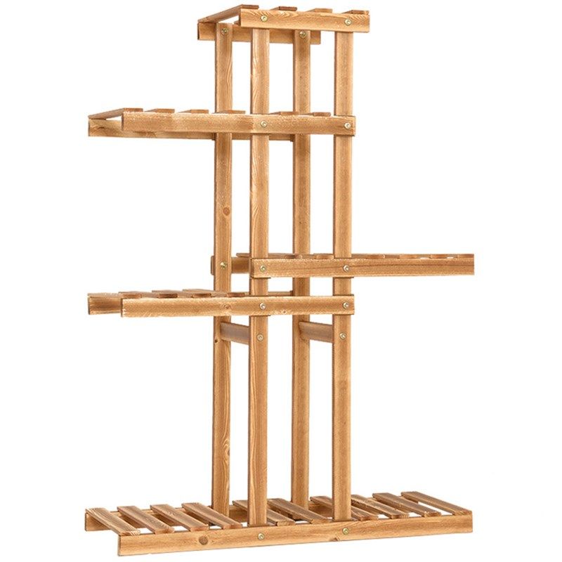 客厅实木花架多层地面木制组装简约花盆架室内阳台吊兰落地花架子