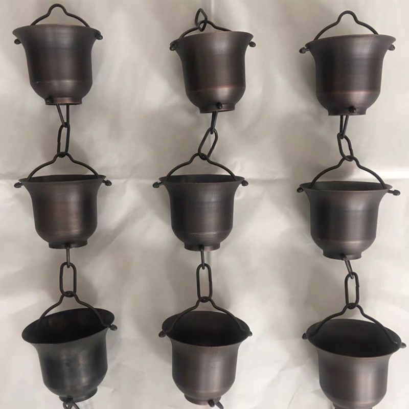 雨水链铝合金排水链日式雨链寺庙中式建I筑屋檐落水雨链装饰下水