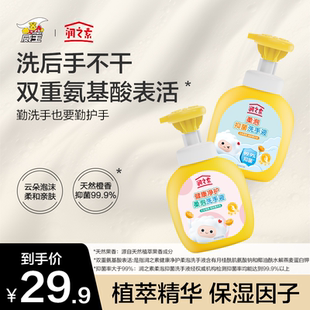 润之素！泡沫型抑菌洗手液400ml×3瓶