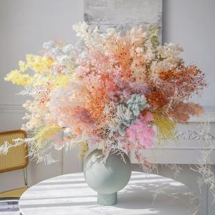 法式蓬莱松叶大型花束酒店民宿家居乔迁摆件侘寂风天然干 干燥花