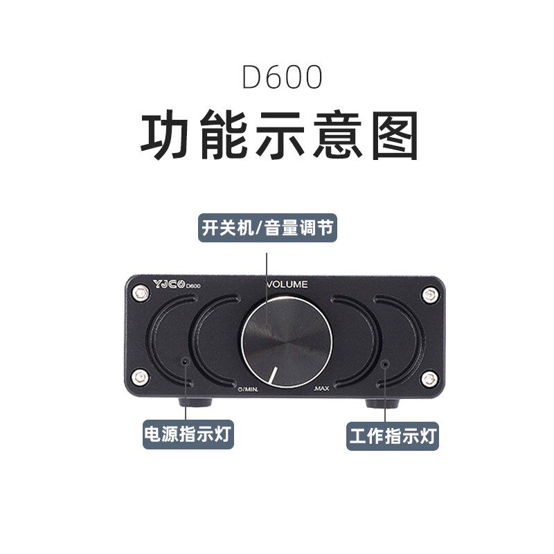 D600 TPA3255 单声道600W数字功放机