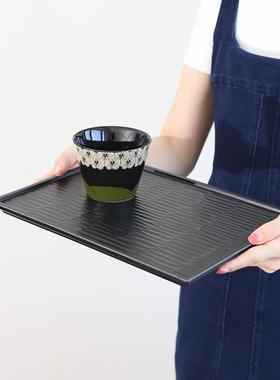 中古vibes日系托盘长方形茶杯酒店客厅香薰端盘玄关首饰水壶收纳