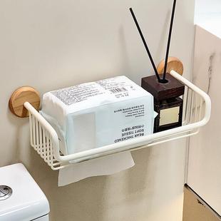 卫生间厕纸盒卷纸壁挂架胡桃木免打孔厕所马桶边置物架手抽纸巾盒