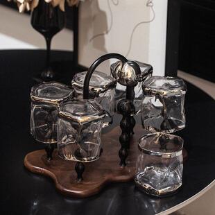 玻璃杯架放杯子置物架水杯架子倒挂沥水高级感轻奢酒杯放置架