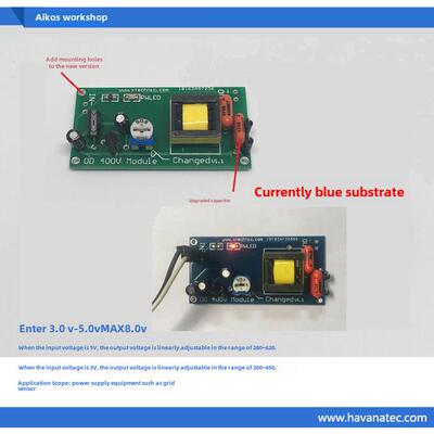升压模块电源模块直流 5V3.3V-400V 200V 300V350V连续可调XIPA