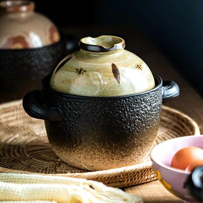 砂锅小号煲仔饭专用砂锅一人份煲汤锅砂锅煲家用燃气明火陶瓷砂锅