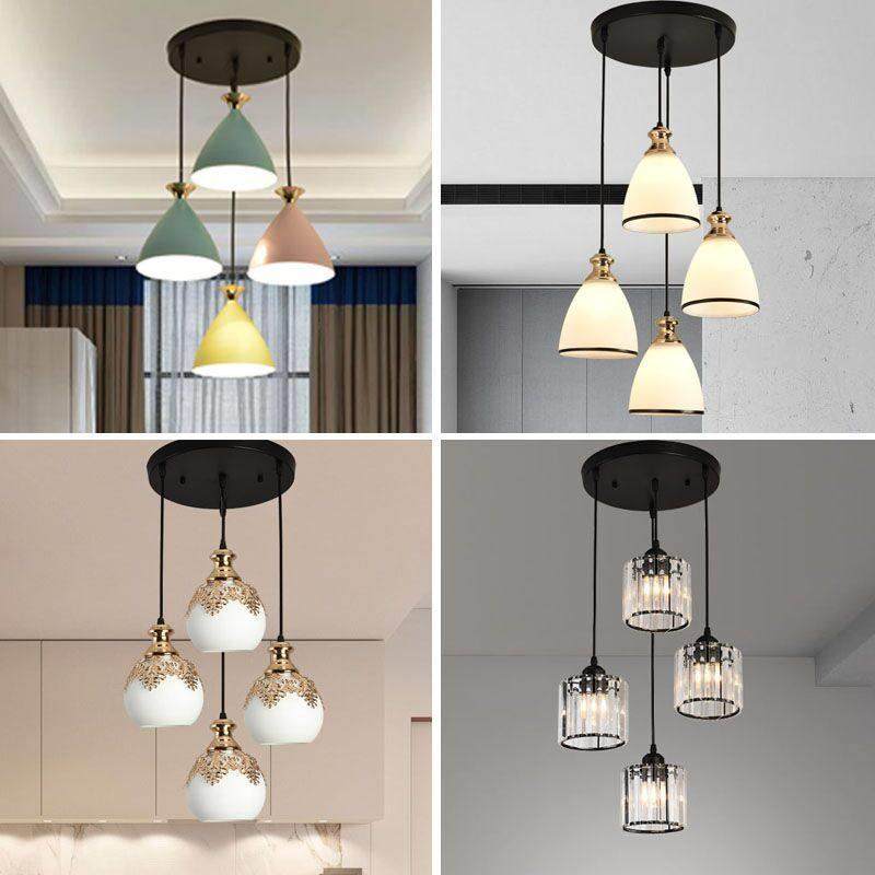 饭厅吊灯新款简约创意大气卧室家用书房餐桌房间温馨多头LED吊灯