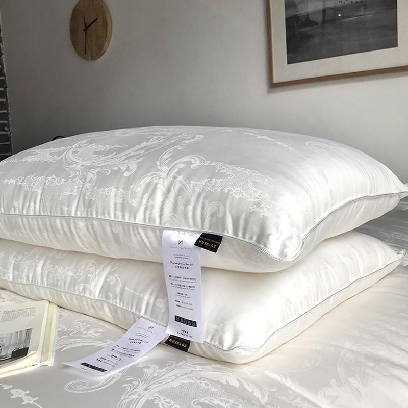 高端五星级提花枕头不塌陷大豆枕芯助睡眠单人酒店专用一只装