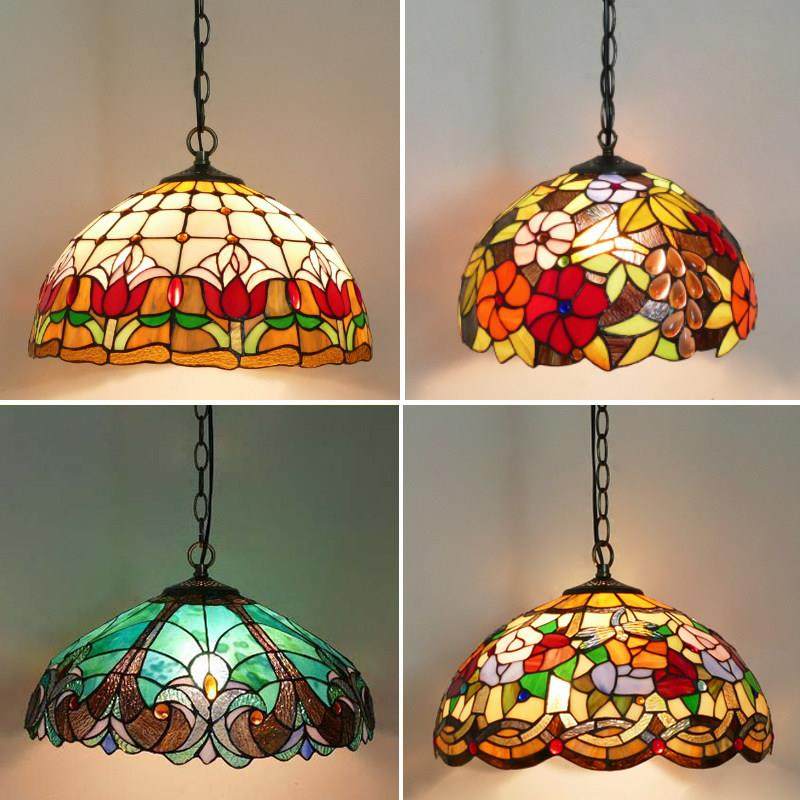 华豪欧式餐桌灯创意酒吧过道地中海吊灯凤尾灯彩色玻璃珠子反吊灯,家装灯饰光源,客厅吊灯,淘宝优惠券,粉丝福利购,淘宝优惠卷