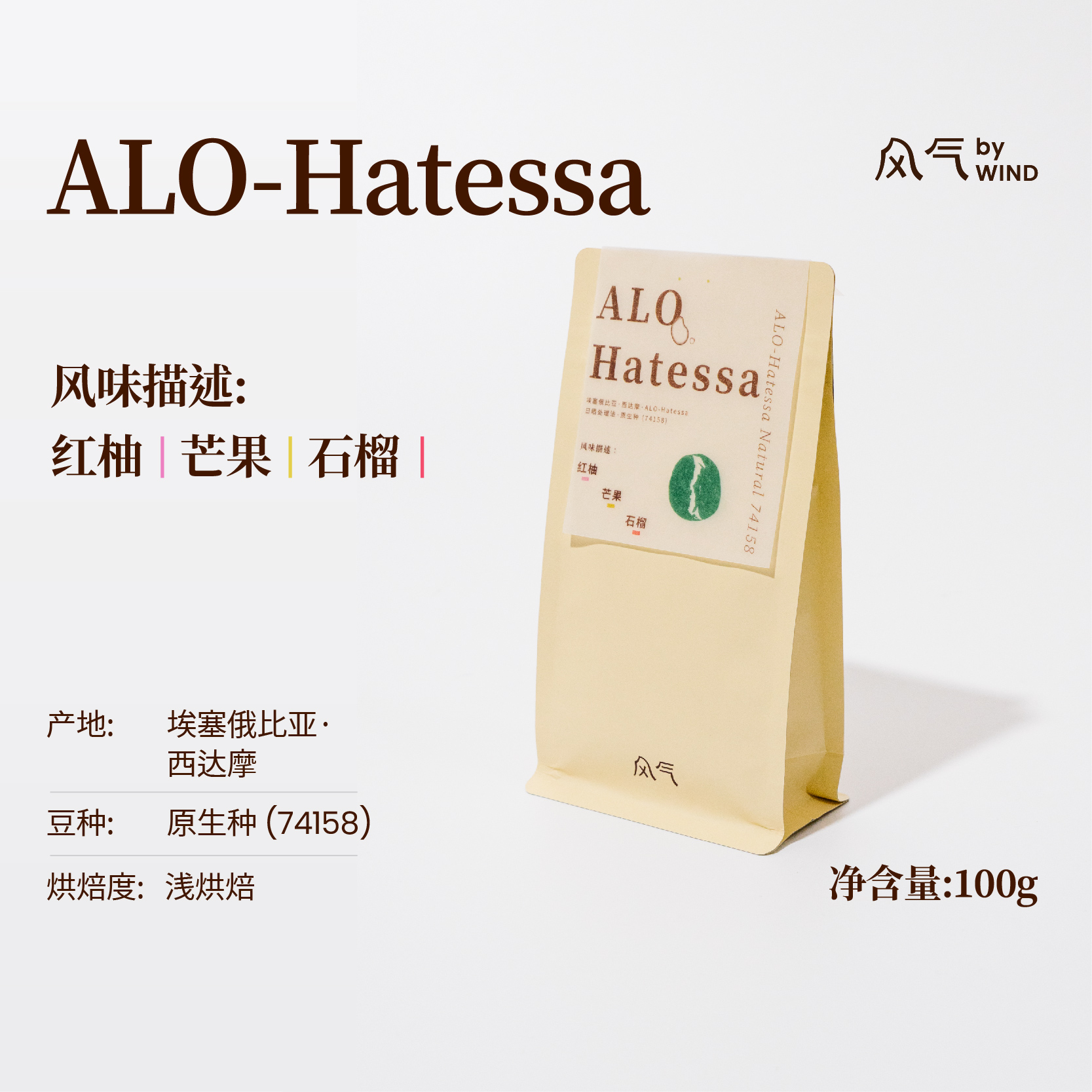 ALO埃塞西达摩浅烘果味咖啡豆