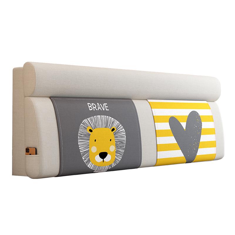 心巢北床头乐包靠垫软榻榻米卡通床上大欧靠背北欧布垫靠枕床头套