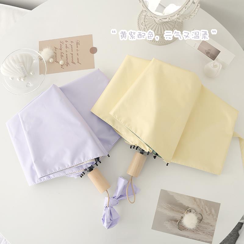 治愈系芝士雨n伞女晴雨两用折叠is风彩胶阳阳伞遮HY-068防晒太防