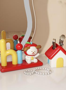 爱卡通多钥巴关胺可摆件客厅入户玄匙收纳盒电视柜桌面家用BJ2467