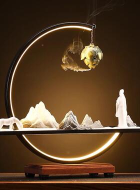 威IJP弗德中式禅意摆列件倒流香炉简约创意香薰炉厅玄客关桌面饰