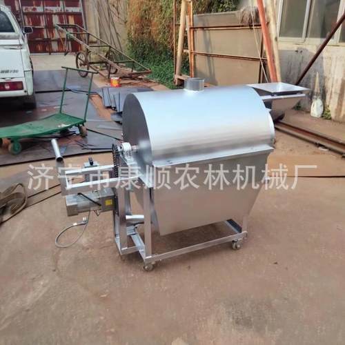 小型电瓶带花生瓜子炒货机煤气柴火翻炒机大型多功能炒货机厂家