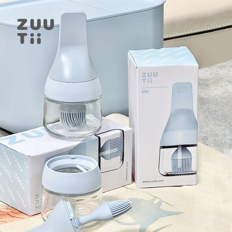 zuutii油壶防漏油自动开合玻璃酱油醋调味瓶罐鲁米洛色系家用套装