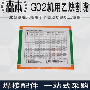 森本机用乙炔割嘴等压式割咀嘴半自动火焰切割机配件0号1号2号3号