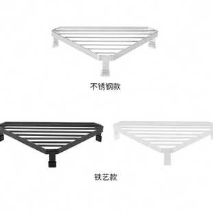 霜山金属铁架厨房锅架三角置物架防烫台面转角架家用多功能收纳架