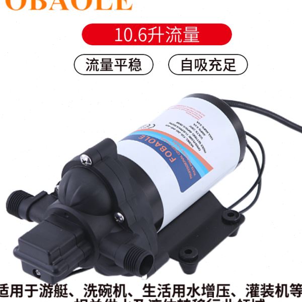 115V交流压自吸隔膜10.6升开关微型抽水泵洗碗机230V洗车压泵
