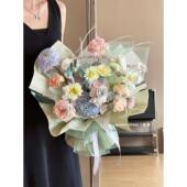 星宇手工百褶纸高端艺术纸花包装 纸花束手工DIY流行纸