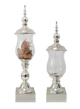 欧式镀银金属糖果罐 婚庆甜品台装饰工艺桌面摆件