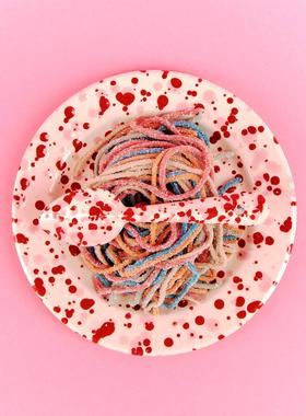 TABS｜美国crow canyon home韩国限定草莓气泡杯盘碗搪瓷泼墨餐具