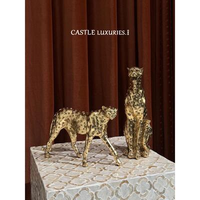 Wabi有趣C@Rter猎豹装饰轻豪华中世纪豹装饰豪华客厅时尚艺术装置