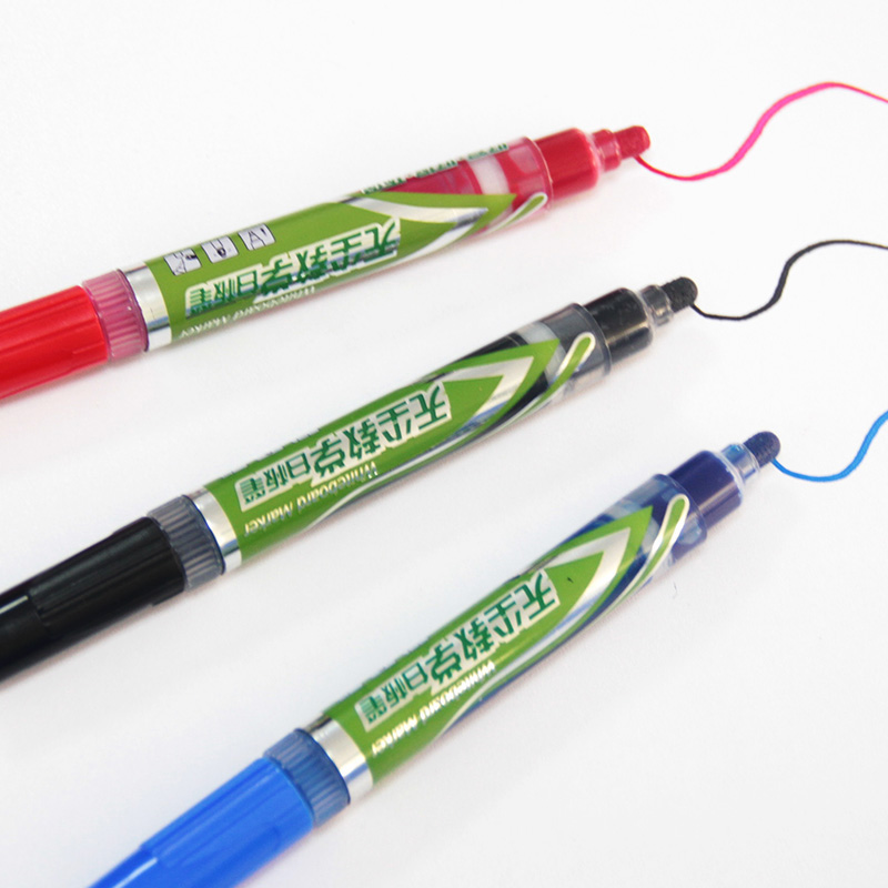成膜白板笔可擦教师水性笔红蓝黑大号可加墨水无尘易擦投影白板写