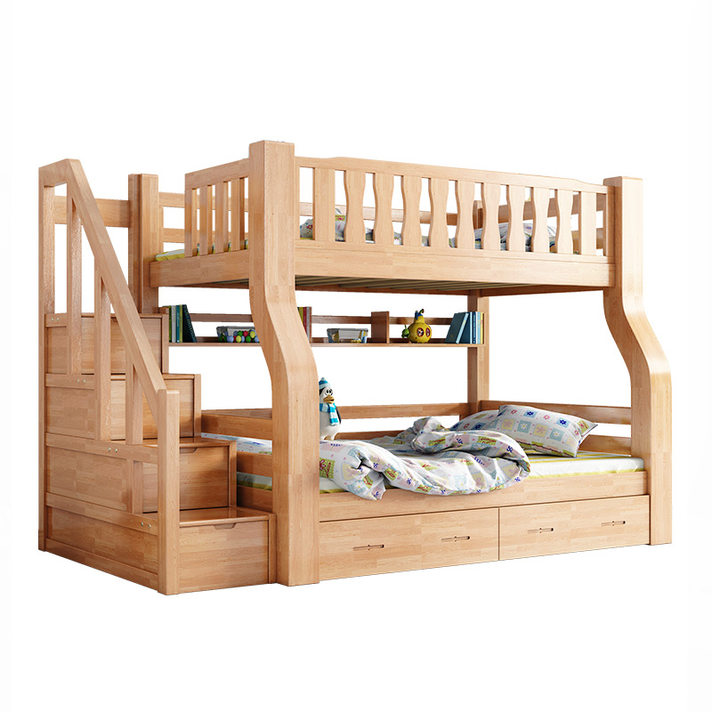 全实木儿童床上下铺木床双层床两层上下床大人子母床全橡木高低床
