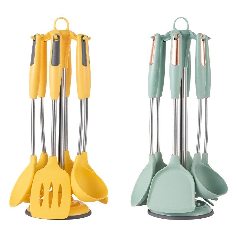 硅胶厨具烹饪工具14/15件套装 多功能小厨具瓜刨刨丝器套装勺铲