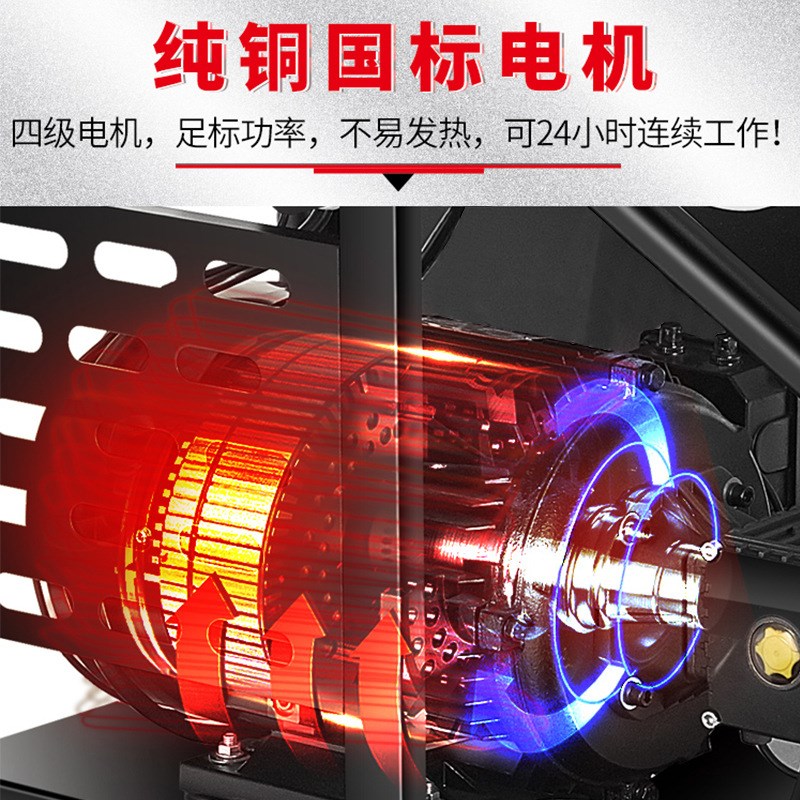 高压清洗机220V国标电机加泵头组合商用洗车机380V陶瓷柱塞铜泵头