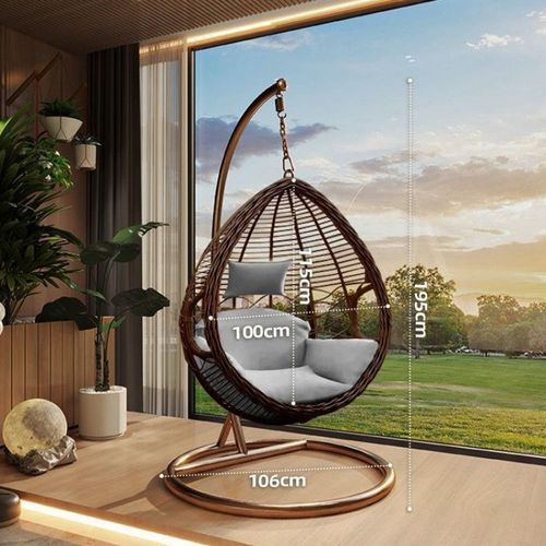 户外秋千吊篮摇篮庭院双人吊椅家用阳台室内鸟巢吊床藤椅摇摇摇椅